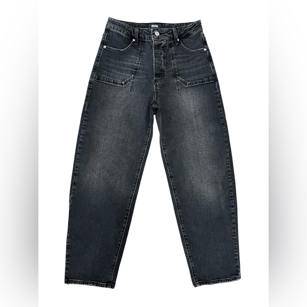 PAIGE Women's Straight Leg Jeans in Washed Black
